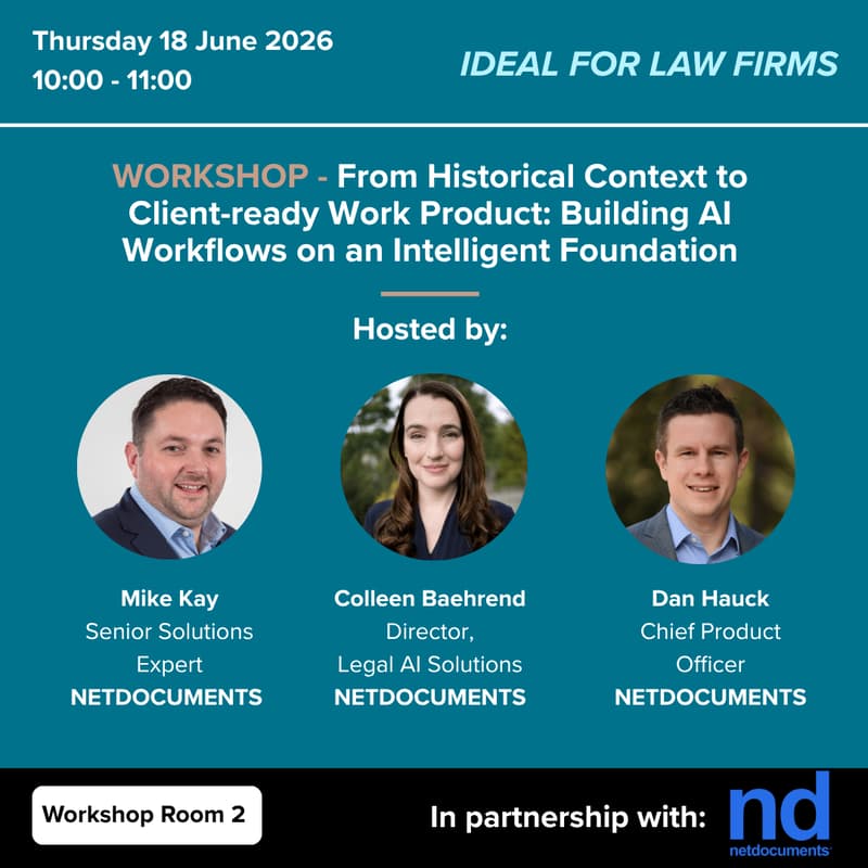 Cover Image for From Historical Context to Client-Ready Work Product: Building AI Workflows on an Intelligent Foundation