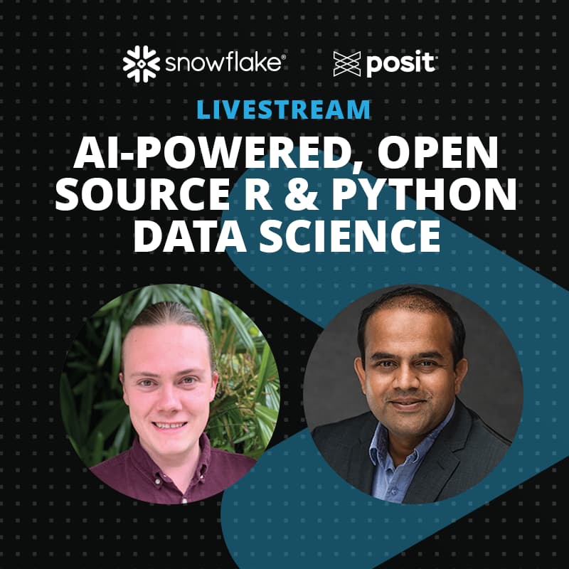 Cover Image for Snowflake Developer Livestream w/ Posit