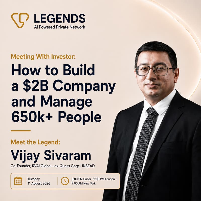 Cover Image for Legends InvestHack #1: How to Build 2B$ Сompany And Manage 650k+ People