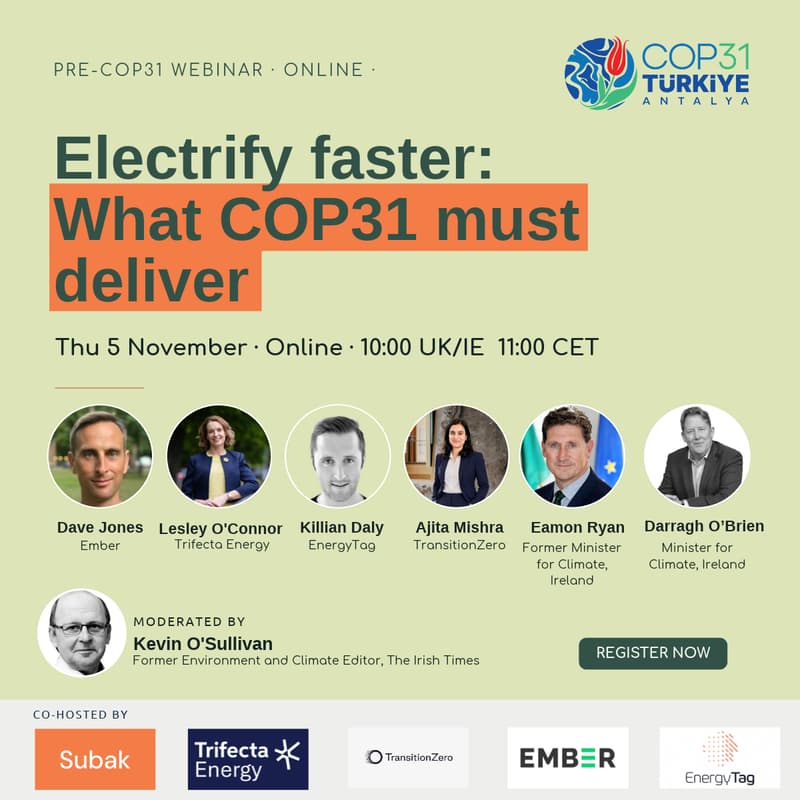 Cover Image for Electrify faster: what COP31 must deliver
