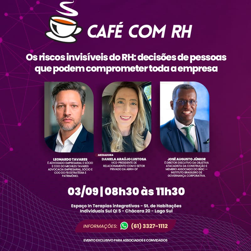 Cover Image for CAFÉ COM RH: Os riscos invisíveis do RH: decisões de pessoas que podem comprometer toda a empresa