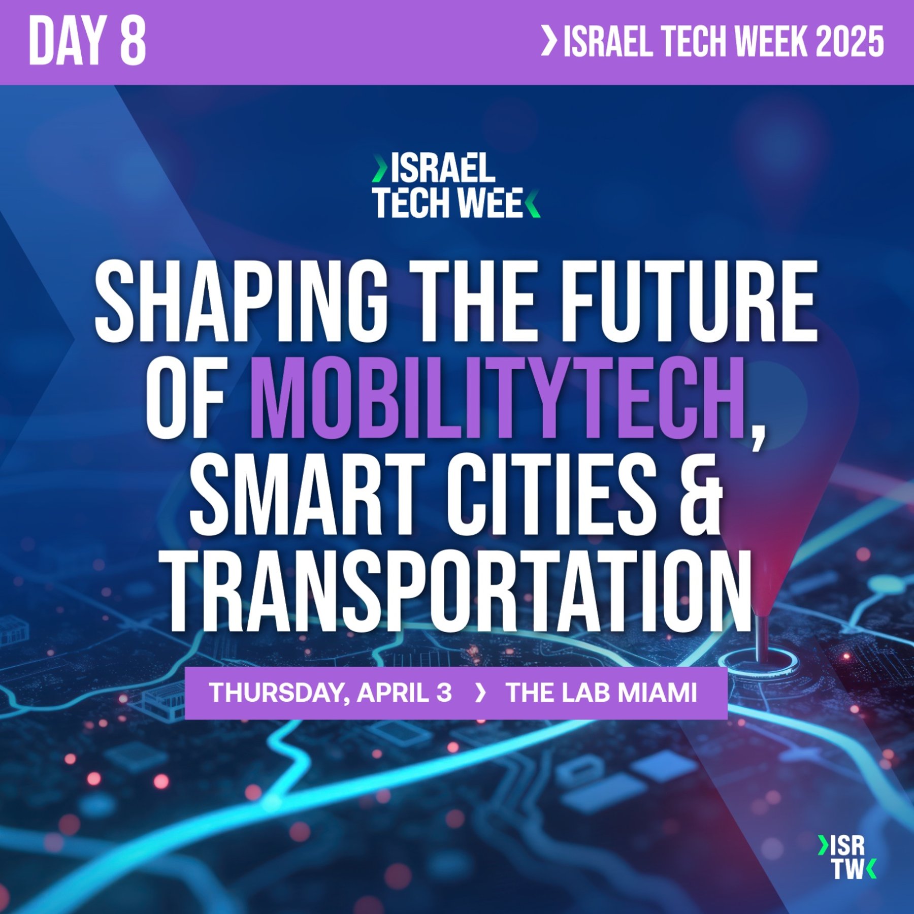 MobilityTech, Smart Cities & Transportation Luma event cover