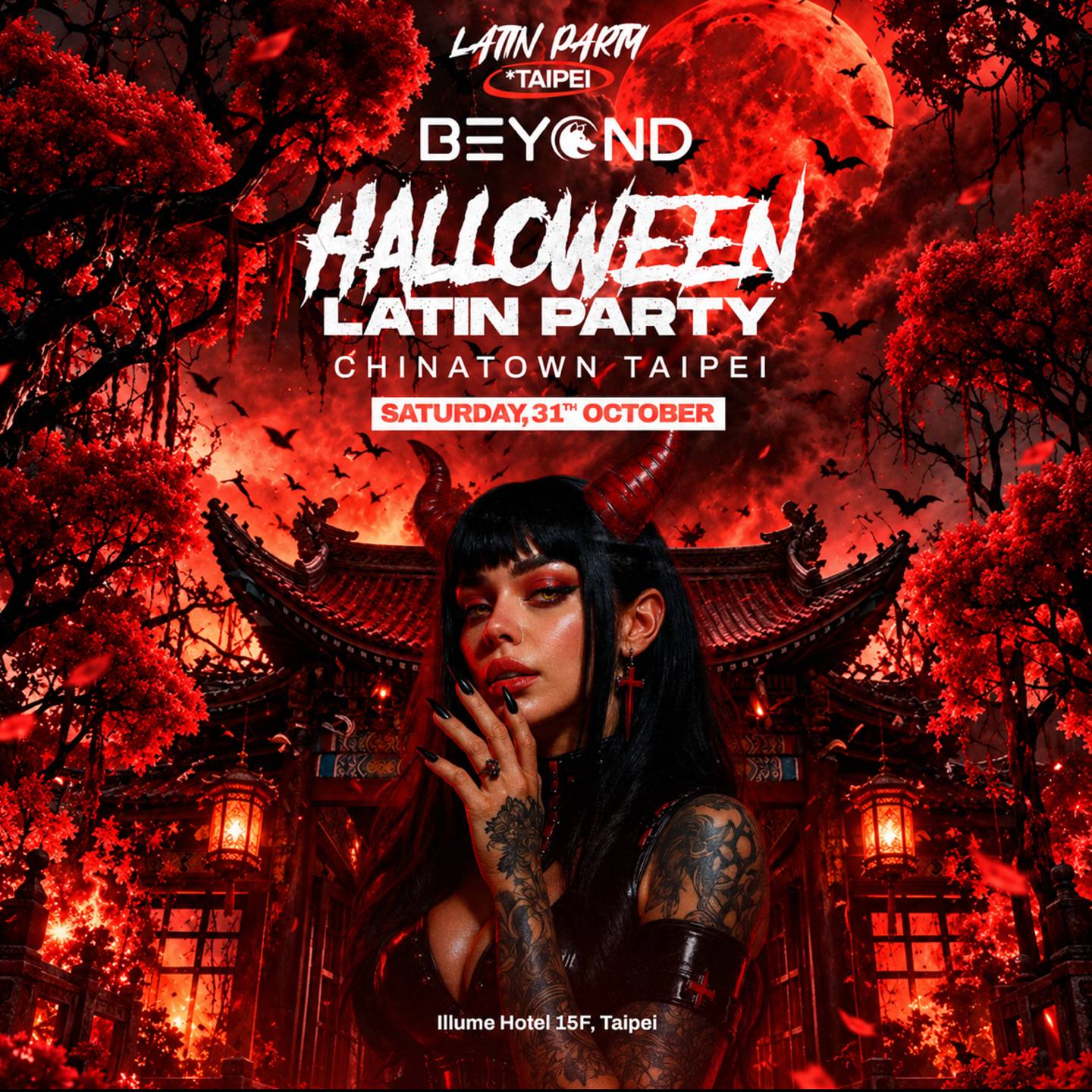 HALLOWEEN LATIN PARTY • CHINATOWN EDITION • OCTOBER 31 • ILLUME HOTEL 15F • TAIPEI