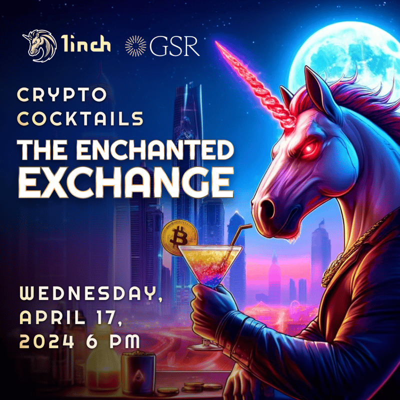 Crypto Cocktails with GSR x 1inch · Luma