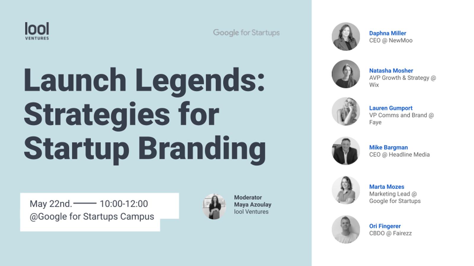 Launch Legends: Strategies for Startup Branding · Luma