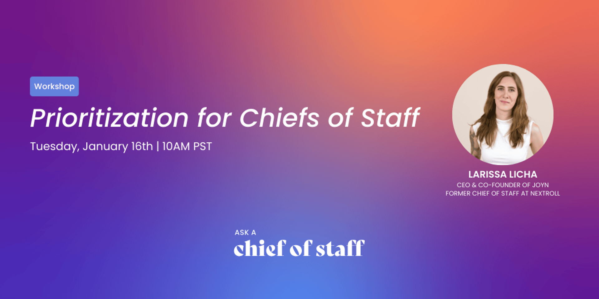 Cover Image for Ask a Chief of Staff: Prioritization for Chiefs of Staff