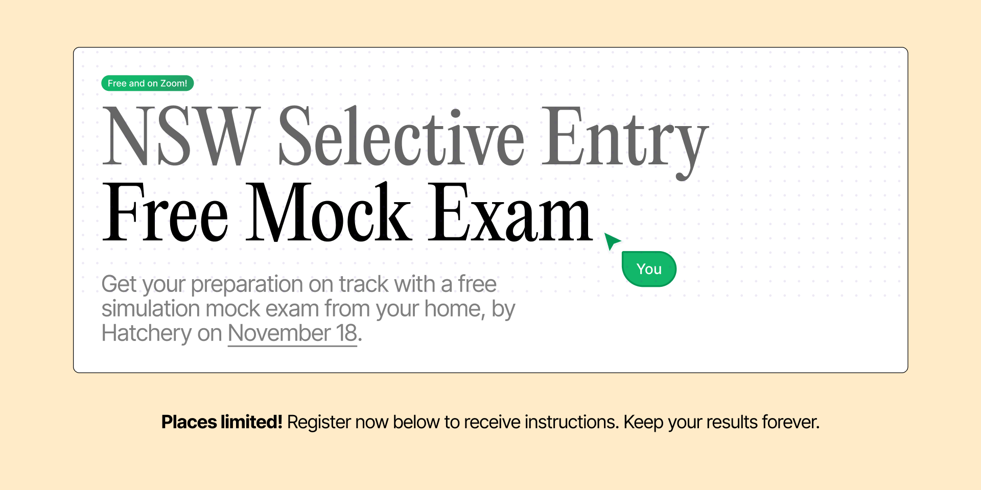 NSW Selective Test Mock Exam · Zoom · Luma