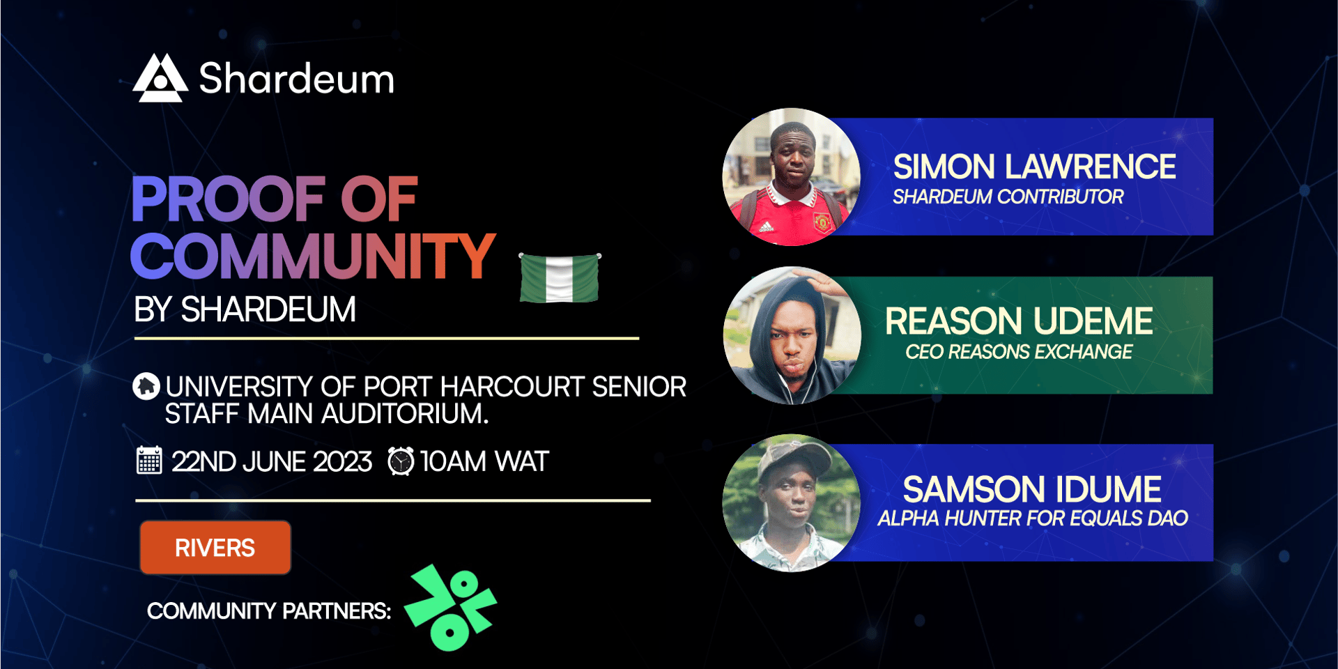 Cover Image for Shardeum (RIVERS) Nigeria Web3 meetup