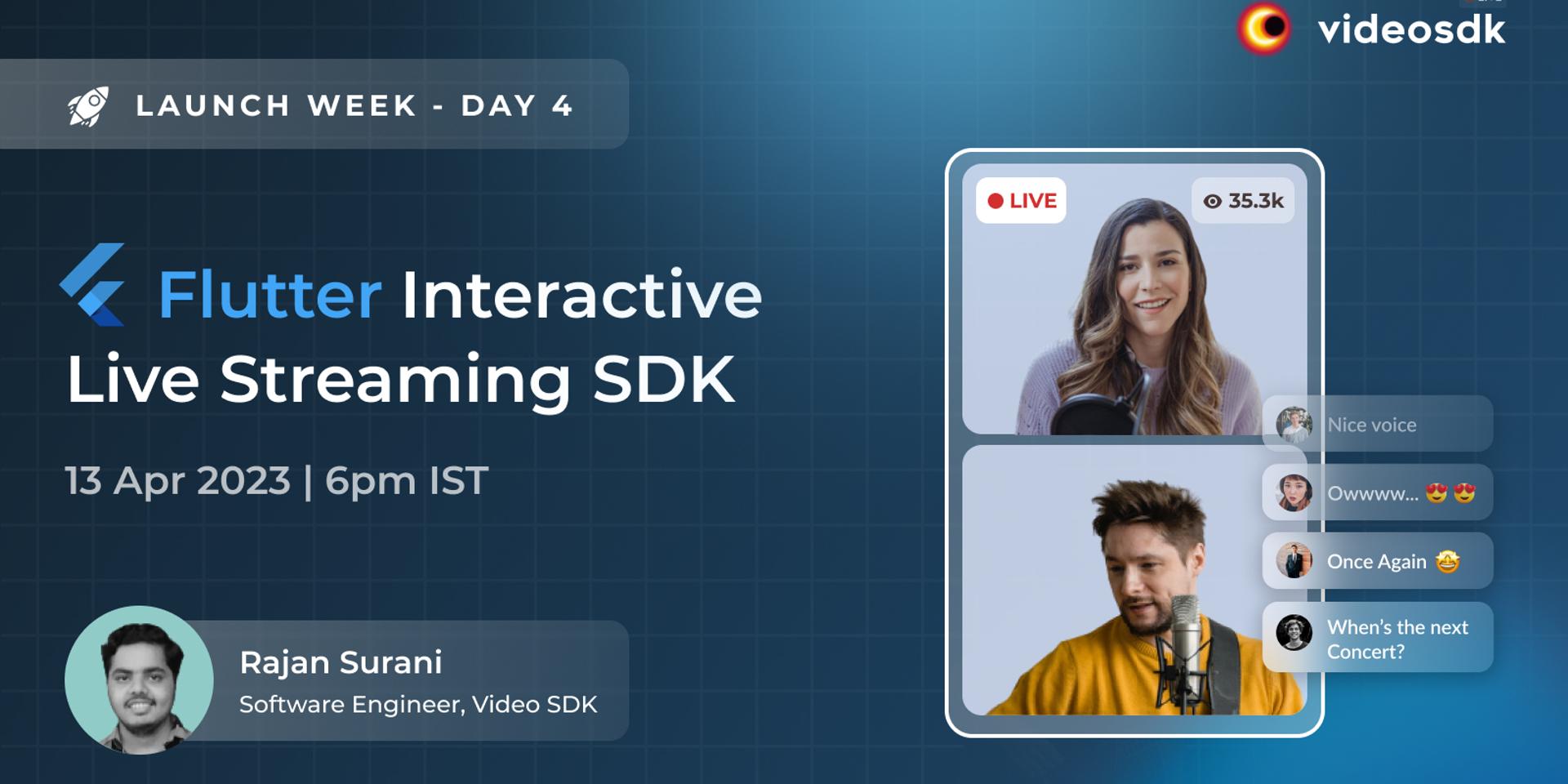 Cover Image for Launch Week D4: Flutter Interactive Live Streaming SDK📱