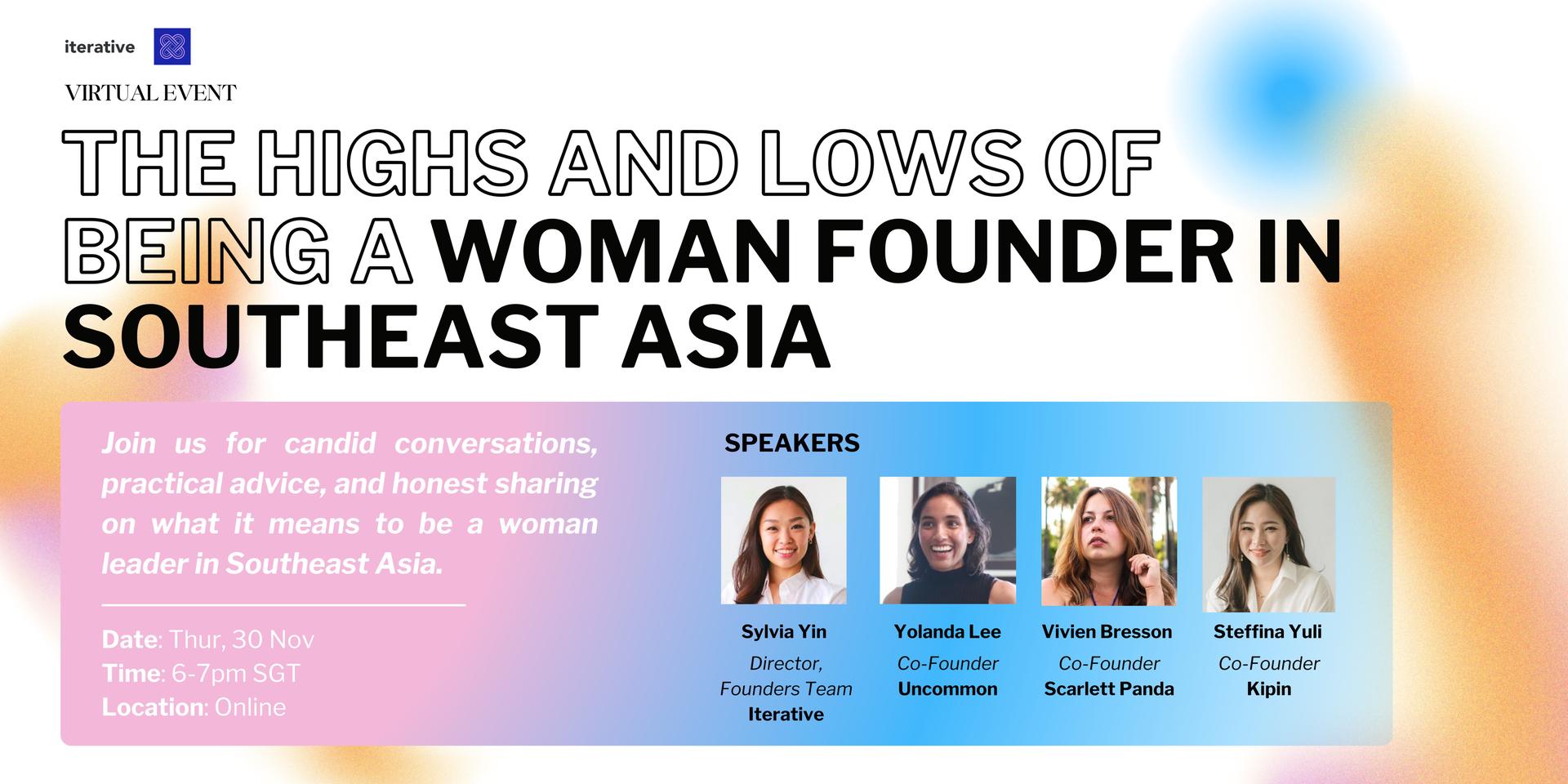 Cover Image for Highs & Lows of Being a Woman Founder in Southeast Asia