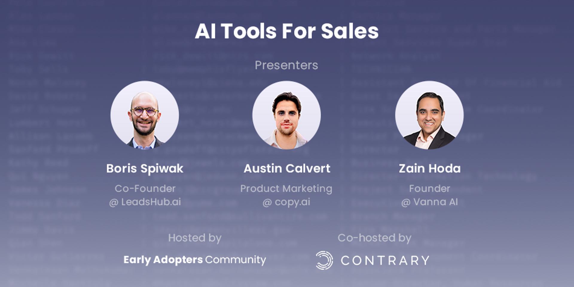 Cover Image for Contrary NYC: Early Adopter Community - AI for Sales