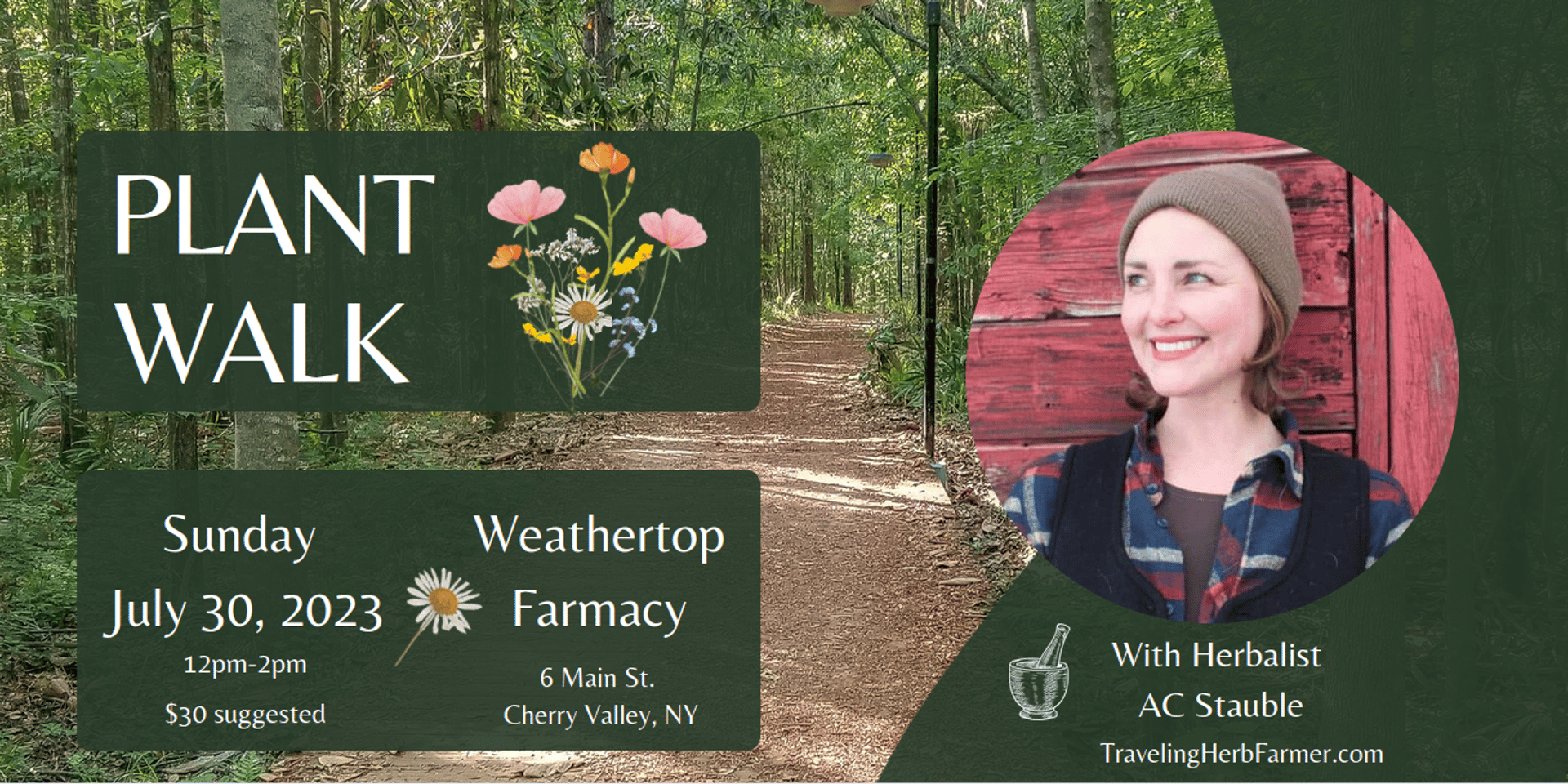 Cover Image for Plant Walk in Cherry Valley, NY Hosted By Weathertop Farmacy