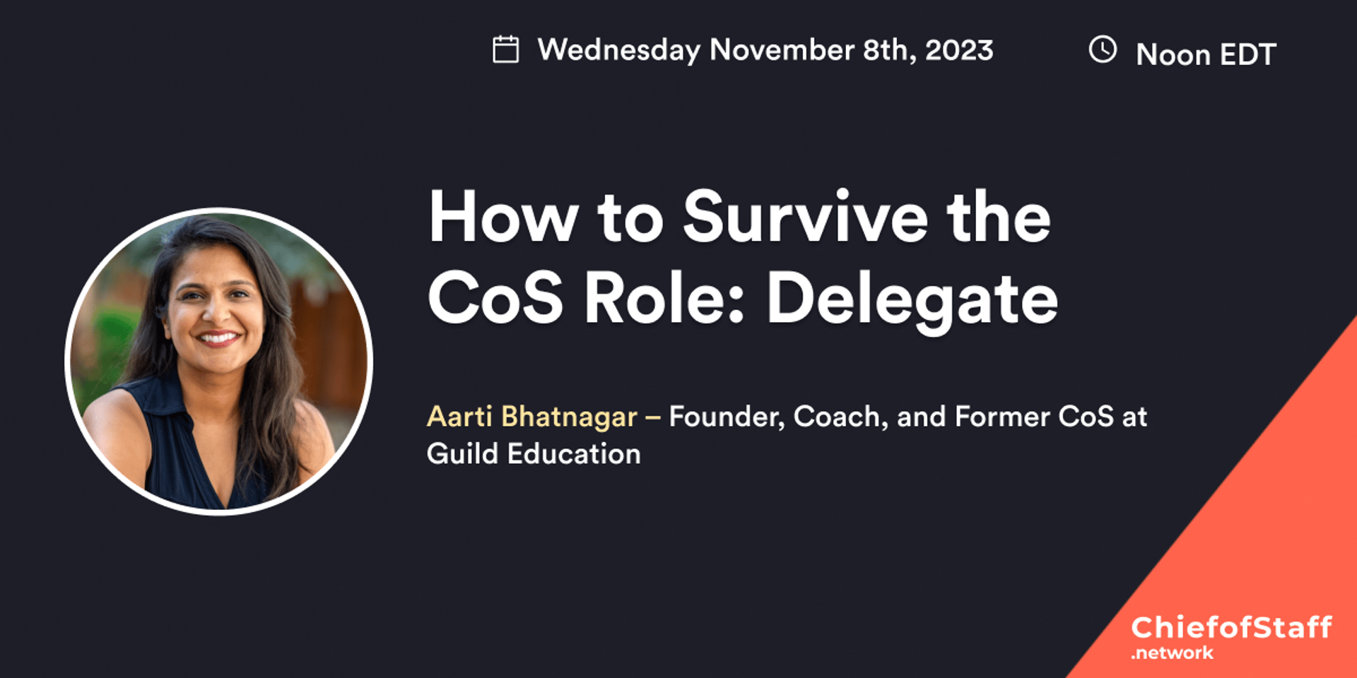 How To Survive The CoS Role Delegate · Zoom · Luma