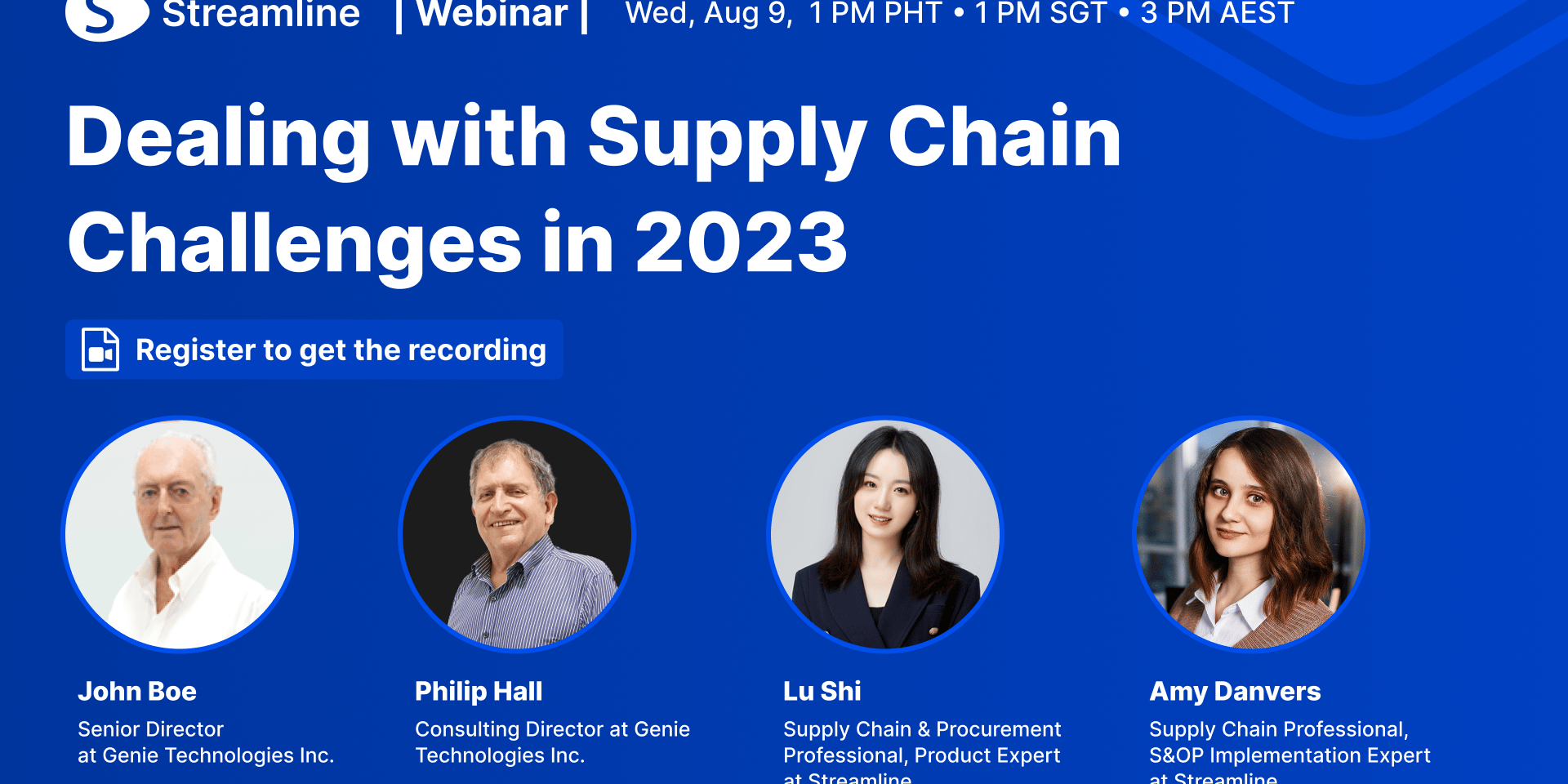 Dealing with Supply Chain Challenges in 2023 · Zoom · Luma