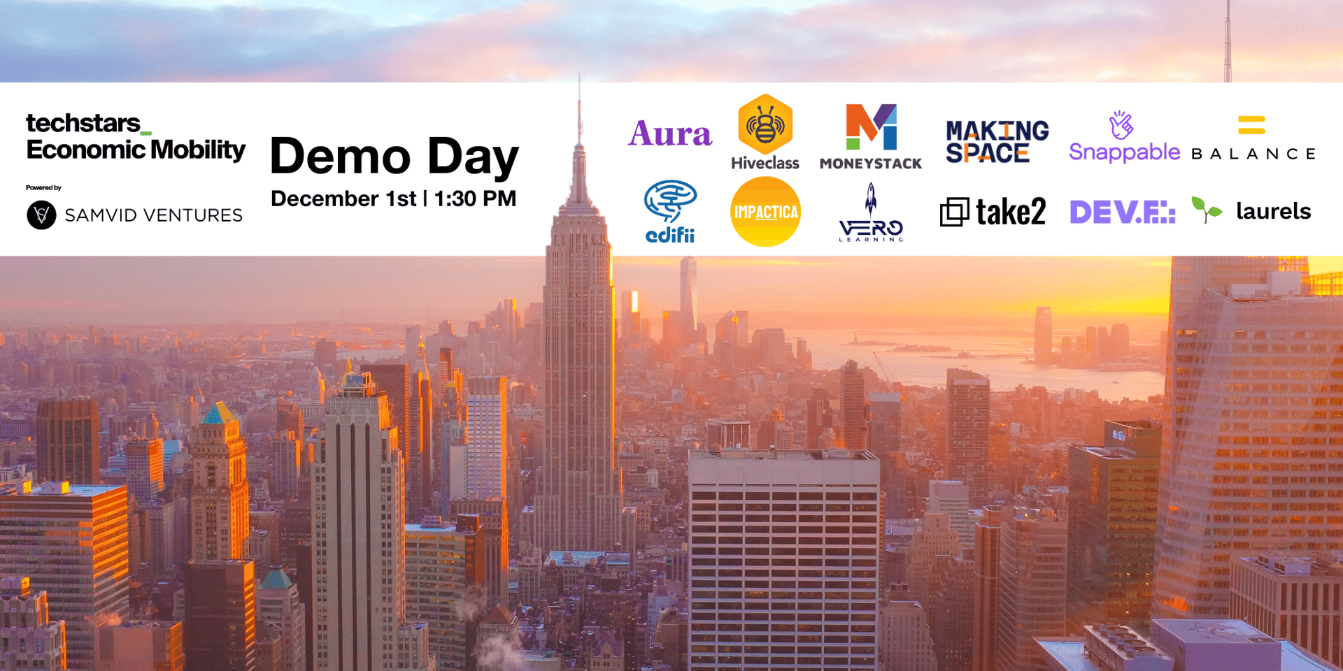 Cover Image for Techstars Economic Mobility Powered by Samvid Ventures: Demo Day 2023