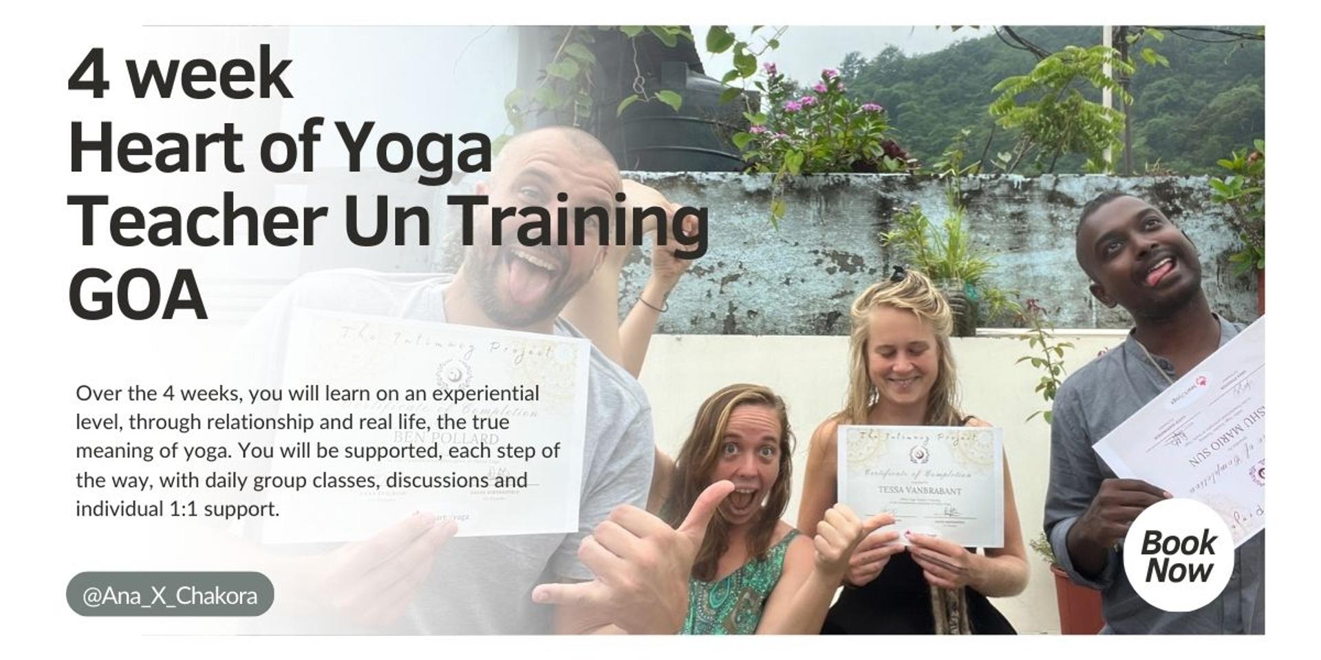 Cover Image for 4 week Yoga Teacher Un Training: GOA 