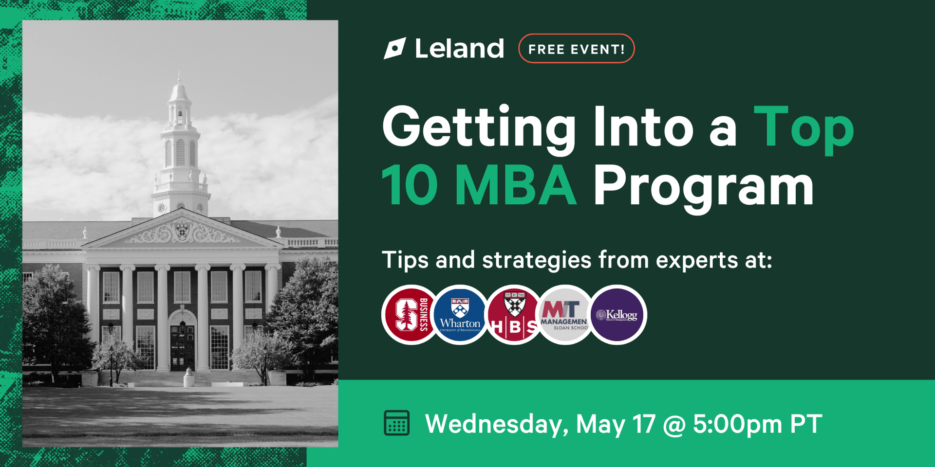 Getting Into a Top 10 MBA Program · Zoom · Luma