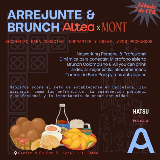 Cartel de Arrejunte & Brunch - Altea X Mont - Encuentro para Conectar, Compartir y crear lazos profundos 🔥