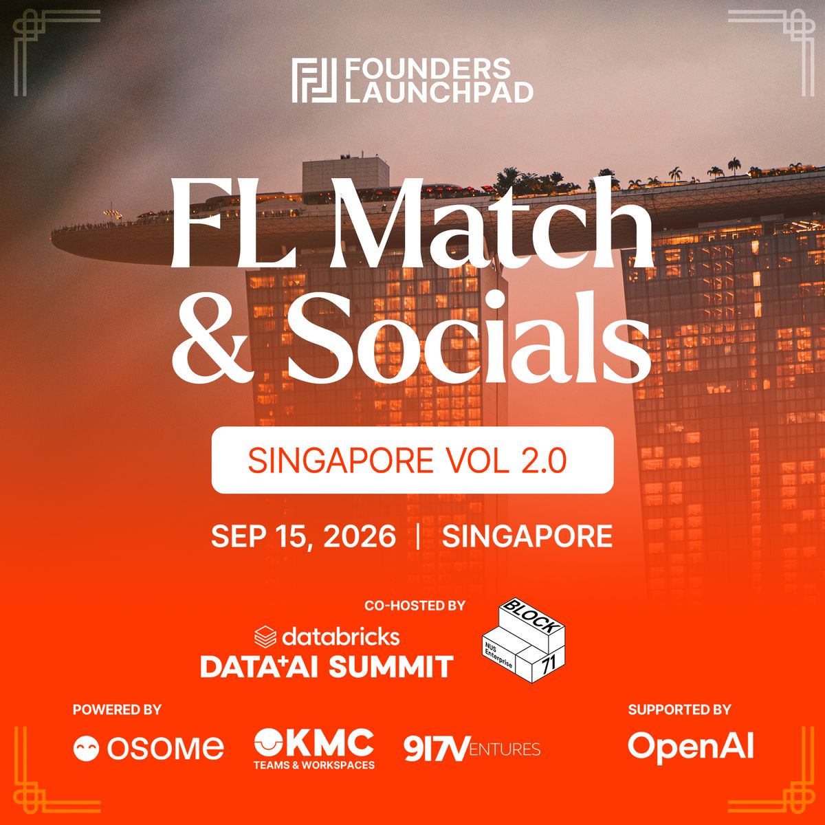 FL Match & Socials Singapore Vol 2.0 — event poster