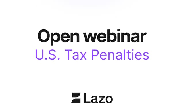 U.S. Tax Penalties | Open webinar