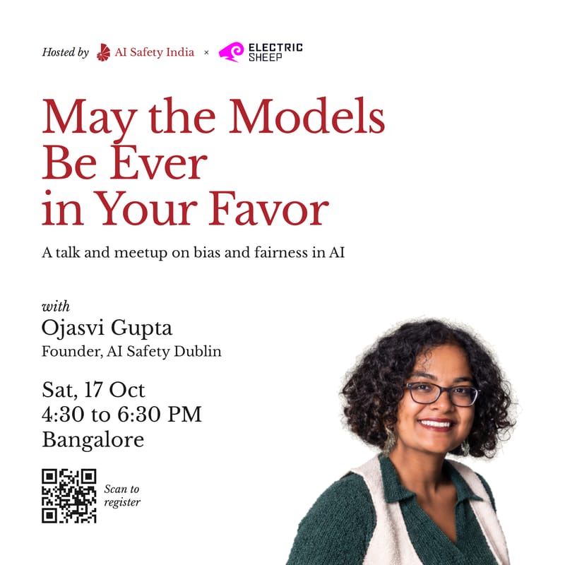 Event poster: May the Models Be Ever in Your Favor, Saturday, 17 October, Bengaluru.