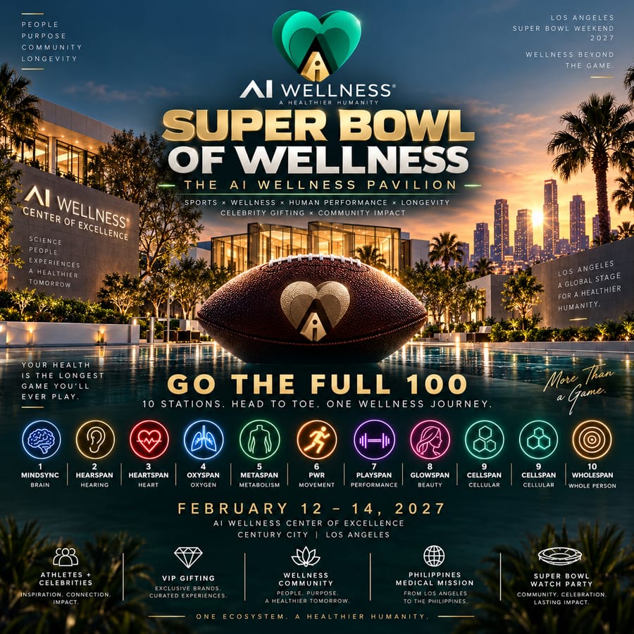 Super Bowl of Wellness — Los Angeles — The AI Wellness Pavilion poster