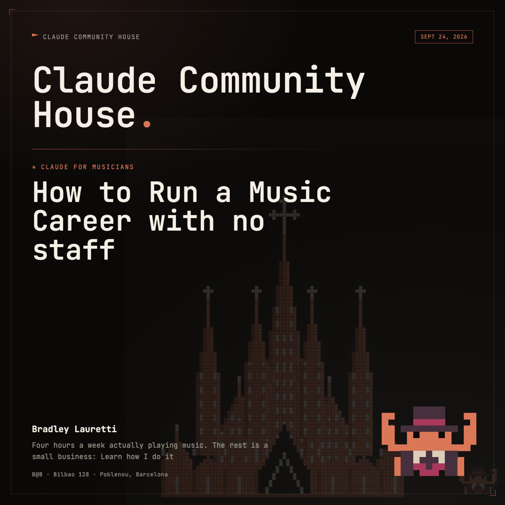 Cover of Claude for Musicians | The Independent Musician's Guide to AI Admin