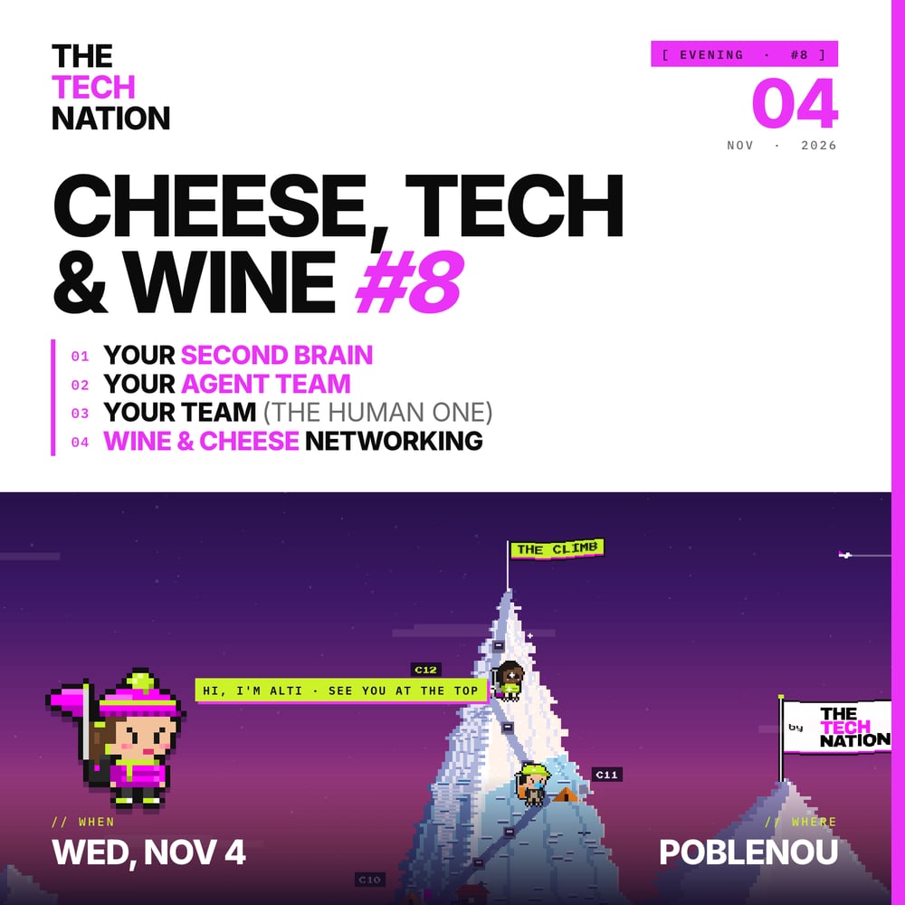 Cover of Cheese, Tech & Wine #8 - Work smarter with your Second Brain, your agents, and your team’s