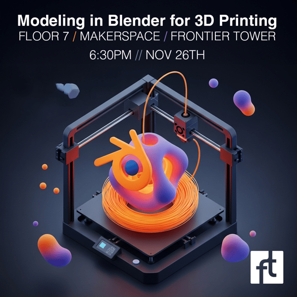 Modeling in Blender for 3D printing @ Floor 7 Makerspace
