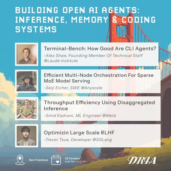 Building Open AI Agents: Inference, Memory & Coding Systems - Open Registration