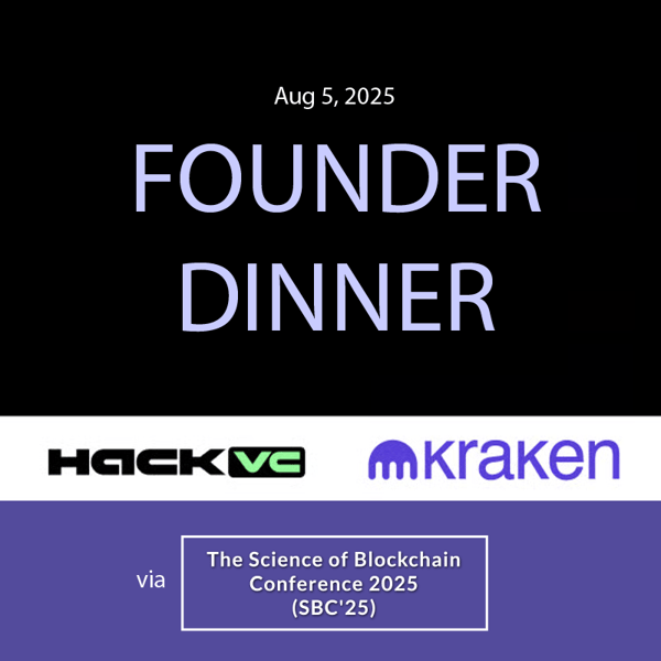 Hack VC x Kraken: VIP Founder Dinner @ SBC
