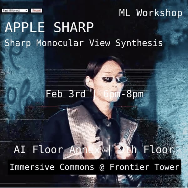 Apple Sharp photorealistic view synthesis workshop