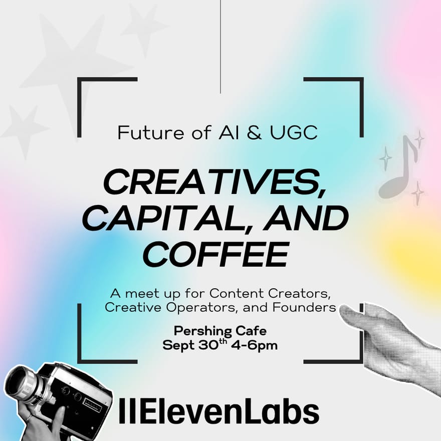 Creatives, capital, coffee, Powered by ElevenCreative
