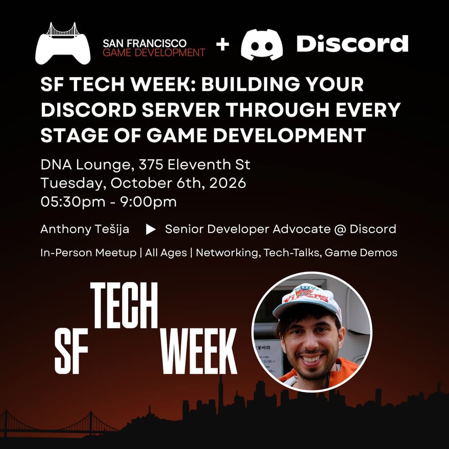 SF Tech Week: Building Your Discord Server Through Every Stage of Game Development