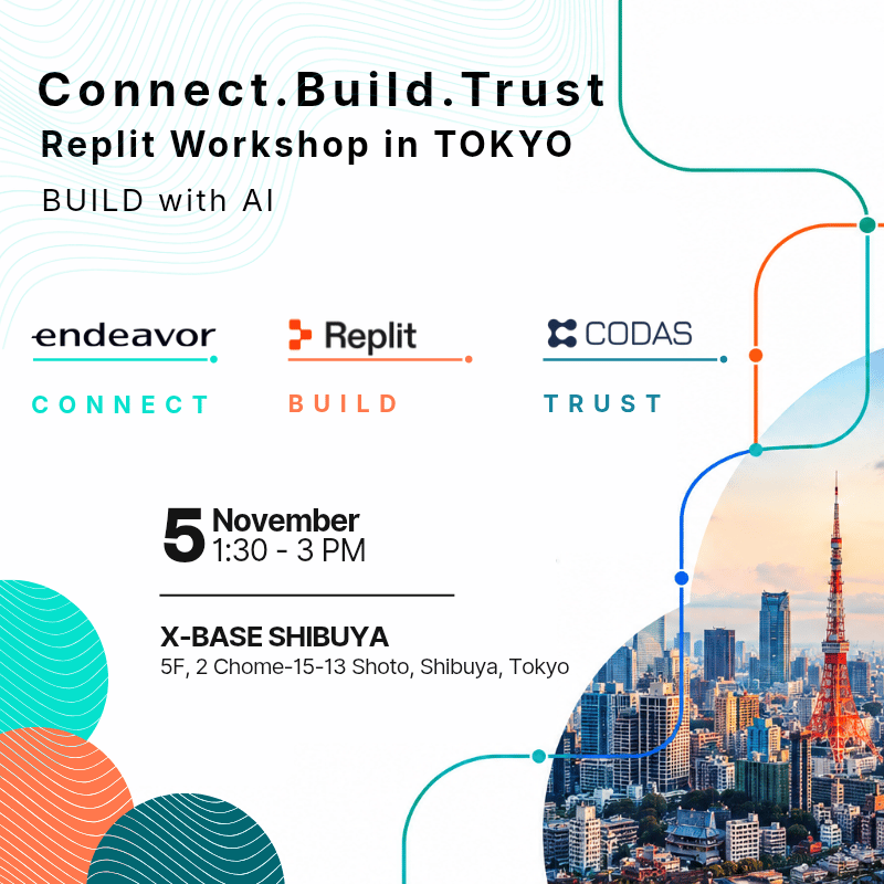 🚀 Connect. Build. Trust.Replit Workshop Tokyo — Build with AI