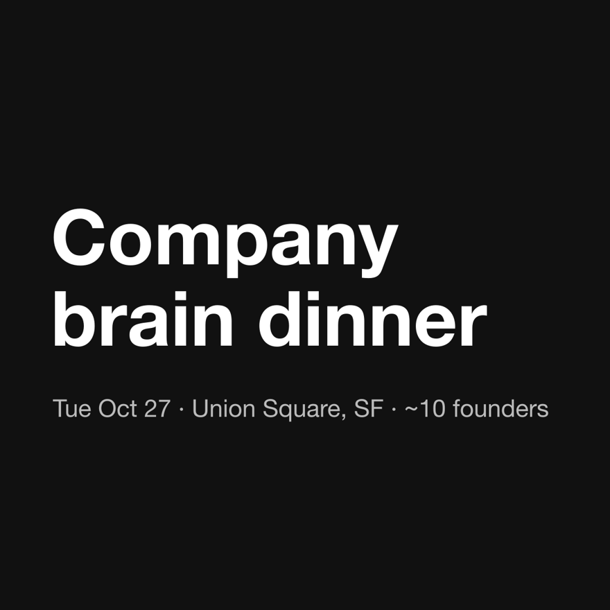Company brain dinner