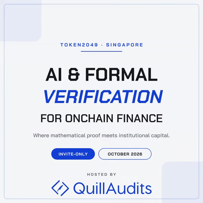 AI & Formal Verification for Onchain Finance | Token2049 Singapore