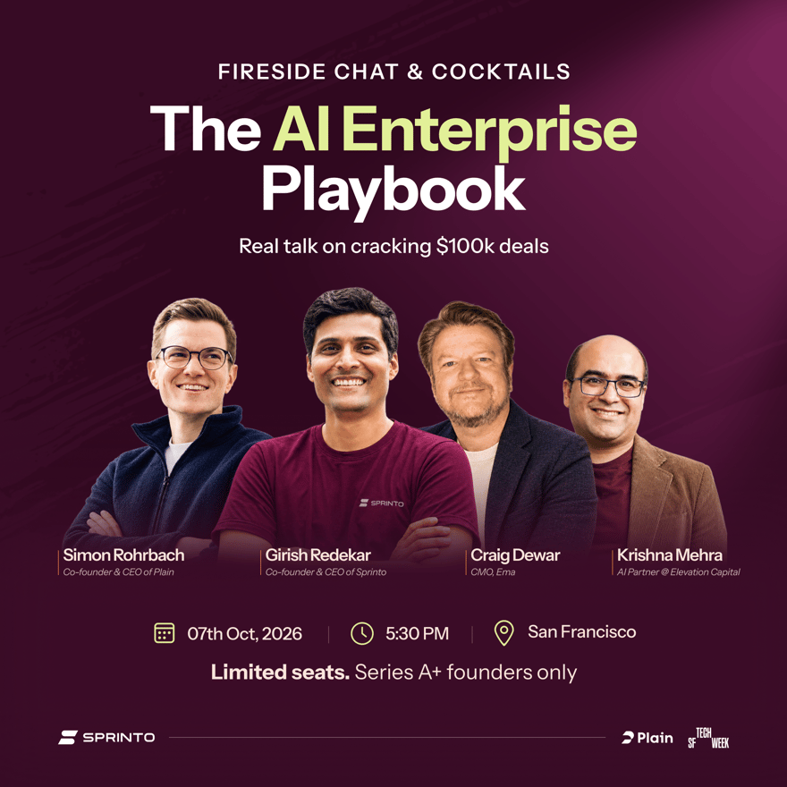 Enterprise Sales in the Age of AI : Founder Fireside Chat & Cocktails
