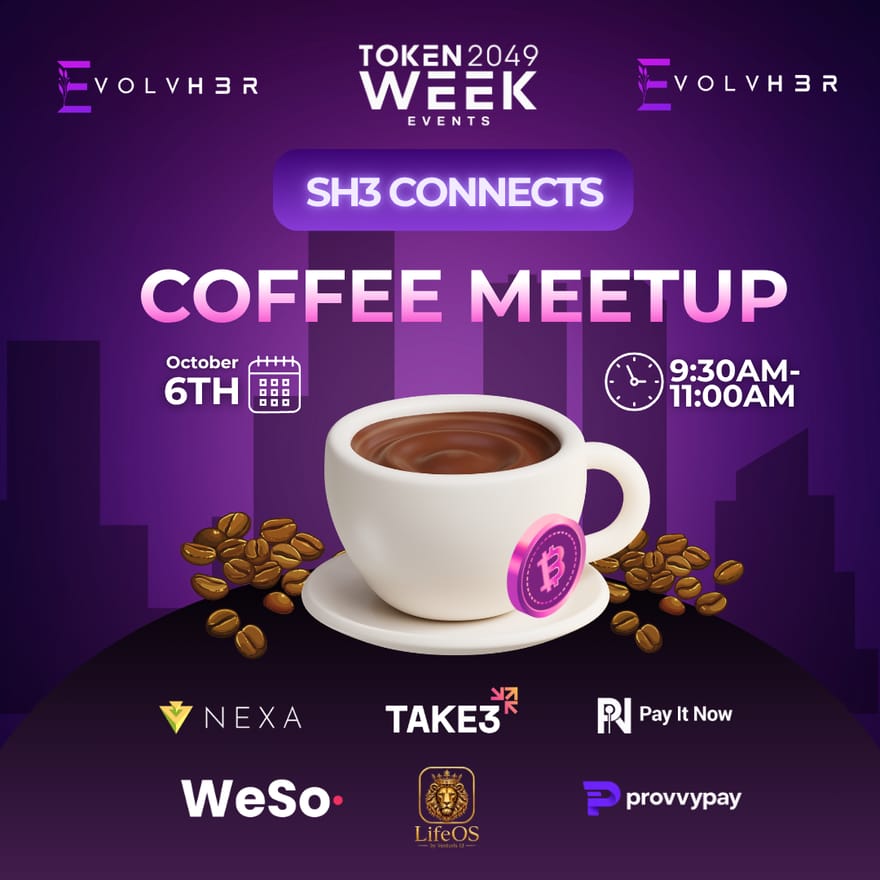 SH3 Connects Coffee Meetup Singapore Edition Token2049 💫