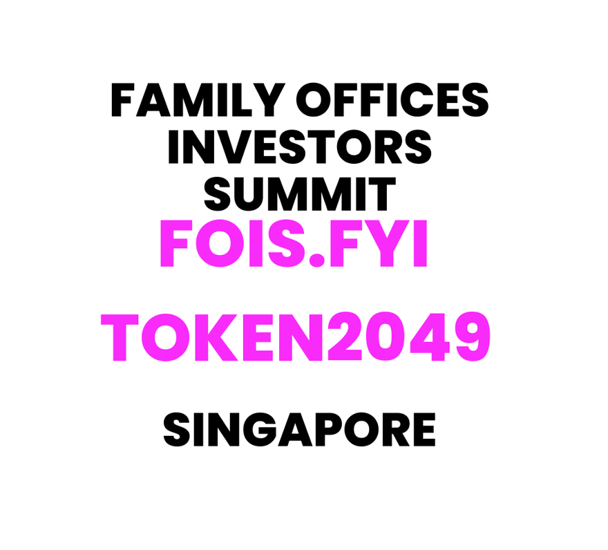 🇸🇬Family Offices Investors Summit 🥂🕯Michelin‑Dinners 📍Singapore 📍Oct 6-8 #Token2049🇸🇬
