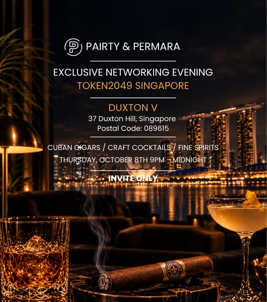 PAIRTY & PERMARA Exclusive Networking Evening Token2049 Singapore