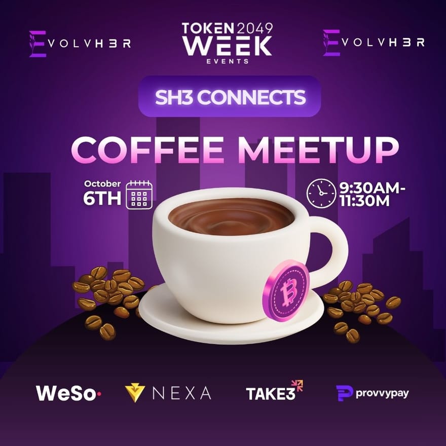SH3 Connects Coffee Meetup Singapore Edition Token2049 💫