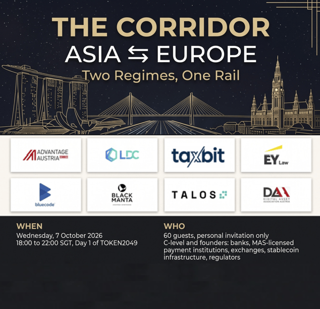 The Corridor ASIA & EUROPE. Two Regimes, One Rail. (Singapore ⇆ Vienna as execution examples).