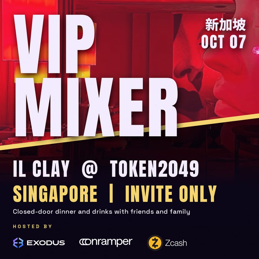 Token2049 VIP Dinner w/ Exodus, Onramper & ZCash