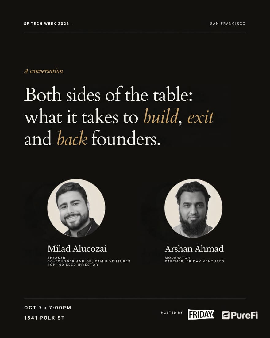 Both sides of the table: what it takes to build, exit and back founders.