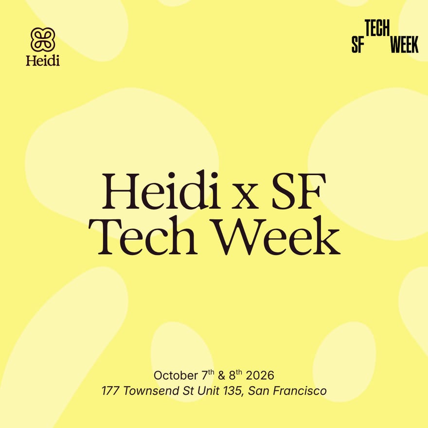 Heidi Pop-Up: Calling All Builders 🚀 - Gelato, Swag & Chats #SFTechWeek