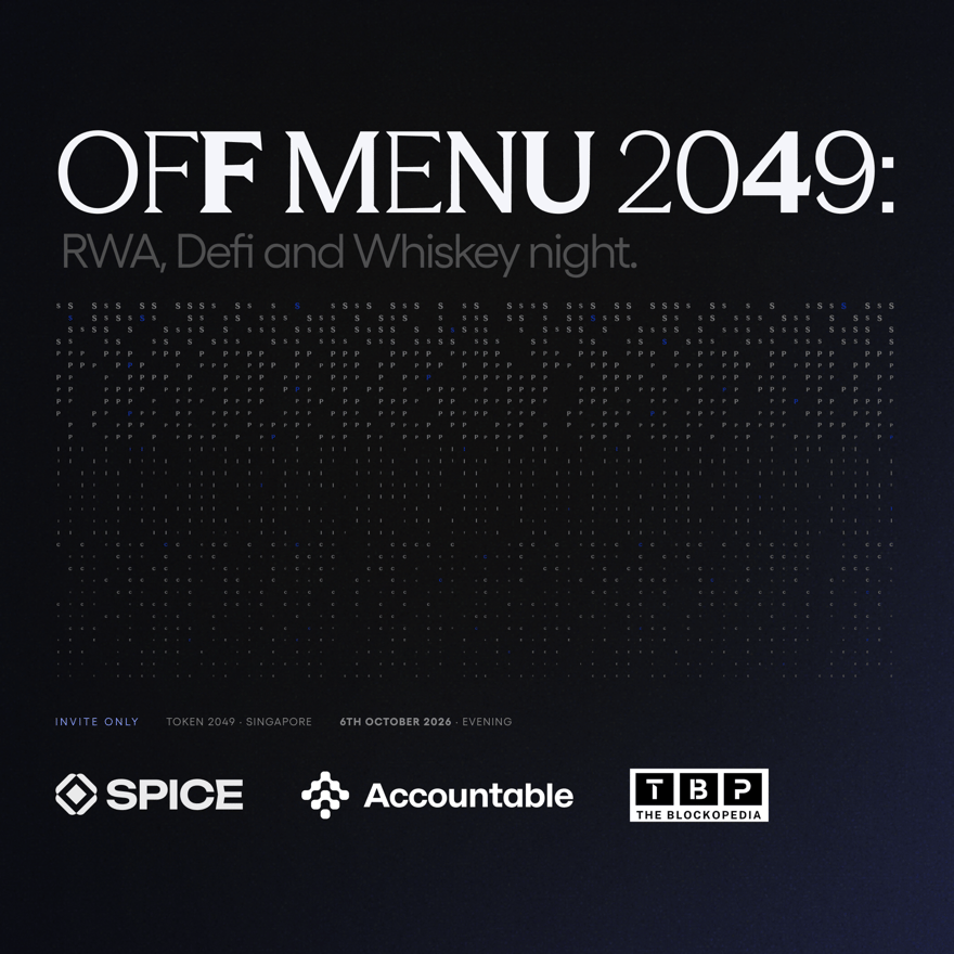 SPICE OFF MENU 2049: RWA, Defi and Whiskey night