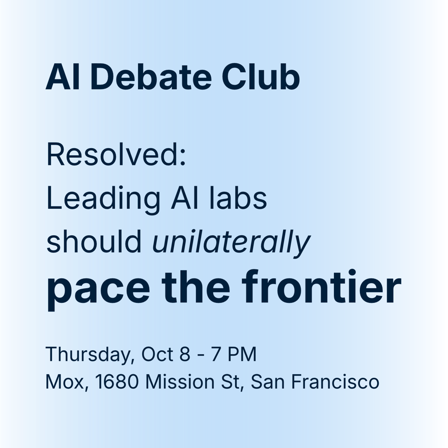 AI Debate Club: Should labs slow down on their own?