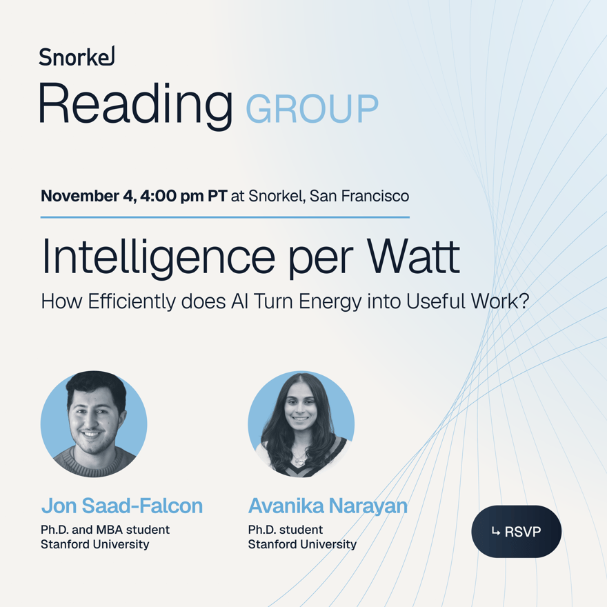 Reading Group (+🧋): How Efficiently does AI Turn Energy into Useful Work?