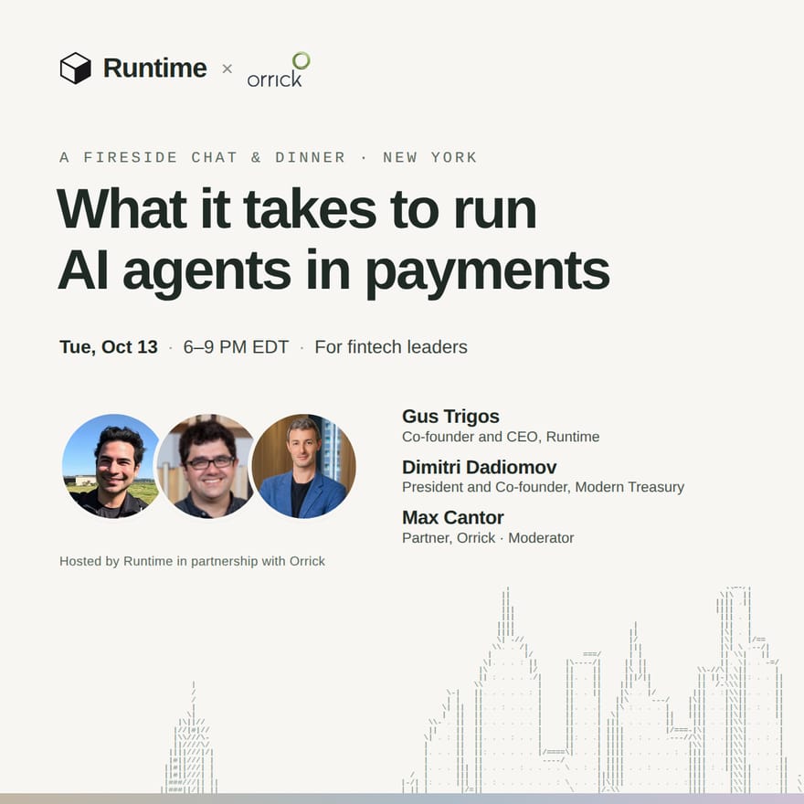 Dinner: What it takes to run AI agents in payments